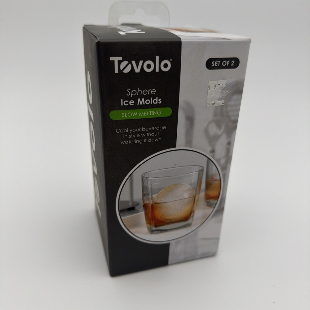 TOVOLO‎ Sphere Ice Molds Stackable Slow Melting Set of 2 BRAND NEW IN BOX